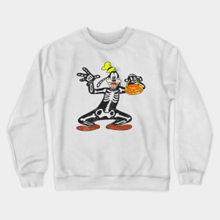 Goofy Skeleton Halloween Crewneck Sweatshirt